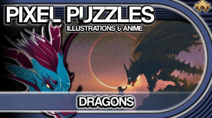 Купить Pixel Puzzles Illustrations & Anime - Jigsaw Pack: Dragons